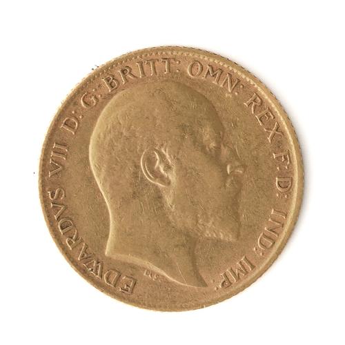 AN EDWARD VII HALF SOVEREIGN