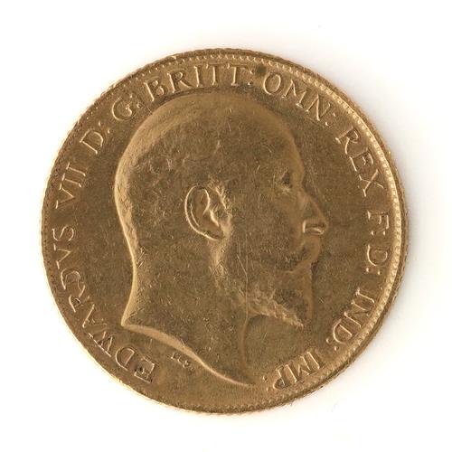 AN EDWARD VII HALF SOVEREIGN