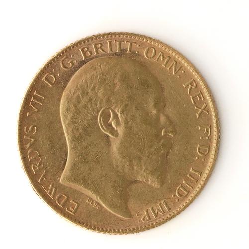AN EDWARD VII HALF SOVEREIGN