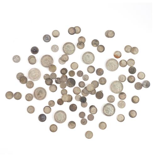 A GROUP OF BRITISH PRE-1920 SILVER COINS
