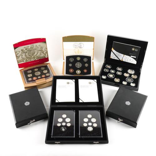 A GROUP OF SEVEN ROYAL MINT PROOF COIN SETS (7)