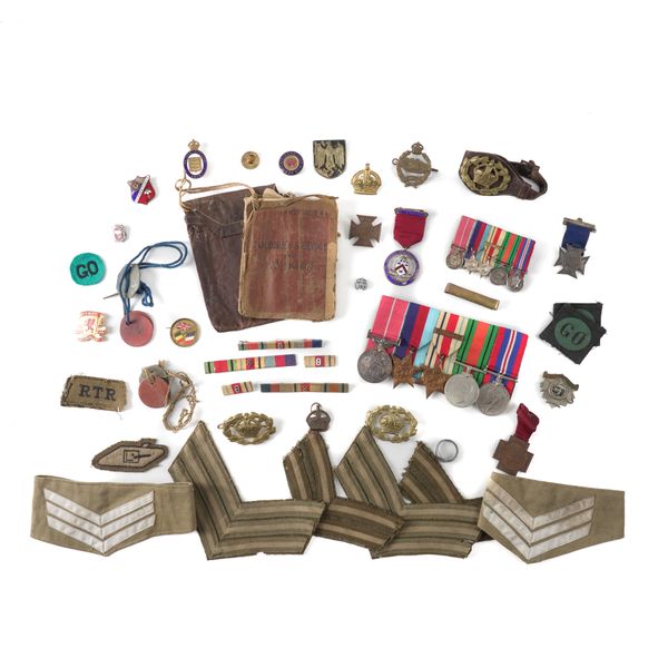 A GROUP OF FIVE SECOND WORLD WAR MEDALS TO RONALD PEGRUM B.E.M AND FURTHER ITEMS (QTY)