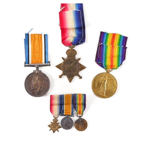 A GROUP OF THREE FIRST WORLD WAR MEDALS TO LIEUT.A.CORBET.