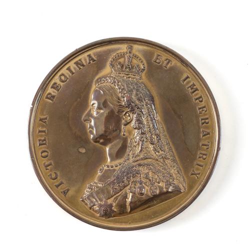 A VICTORIA GILT ON COPPER COMMEMORATIVE MEDALLION
