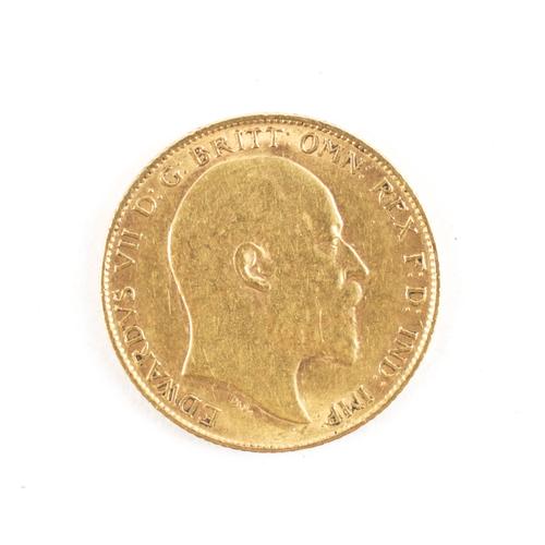 AN EDWARD VII HALF SOVEREIGN
