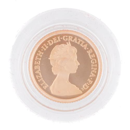 AN ELIZABETH II PROOF HALF SOVEREIGN