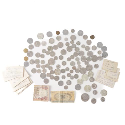 A GROUP OF BRITISH AND FOREIGN COINS