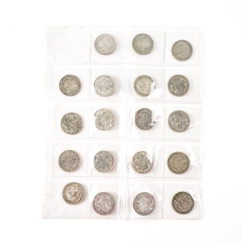 A GROUP OF THIRTY SEVEN PRE 1947 HALF CROWNS (37)