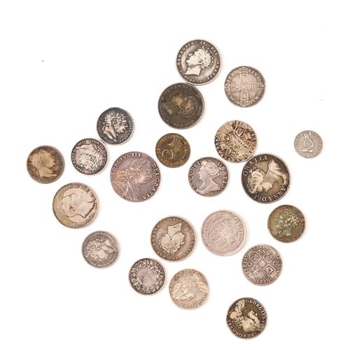 A GROUP OF PRE-VICTORIAN SILVER MILLED COINAGE (21)