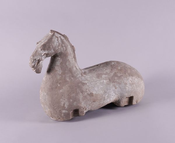 A LARGE CHINESE POTTERY FIGURE OF A HORSE