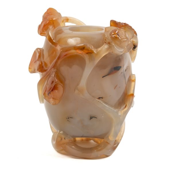 A SMALL CHINESE AGATE VASE