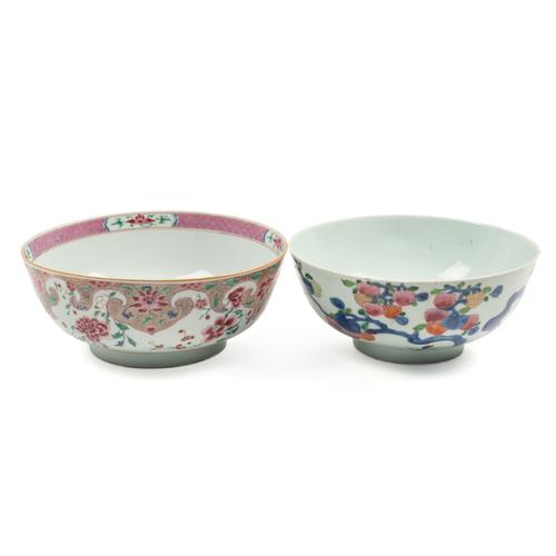 TWO CHINESE EXPORT FAMILLE ROSE BOWLS (2)