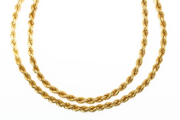 AN 18CT GOLD ROPETWIST LINK NECKCHAIN