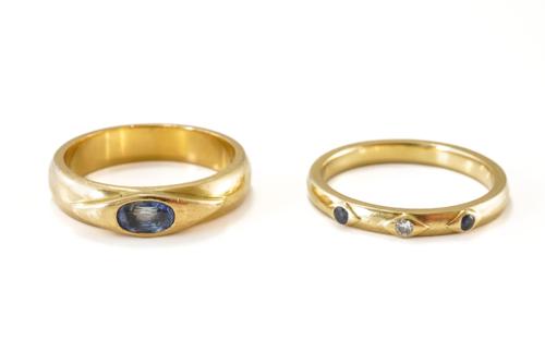 TWO SAPPHIRE RINGS