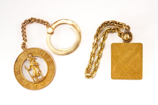 TWO GOLD KEYRINGS (2)