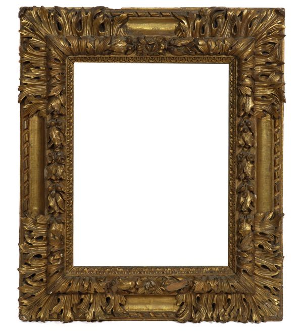 A MID-19TH CENTURY GILTWOOD MIRROR