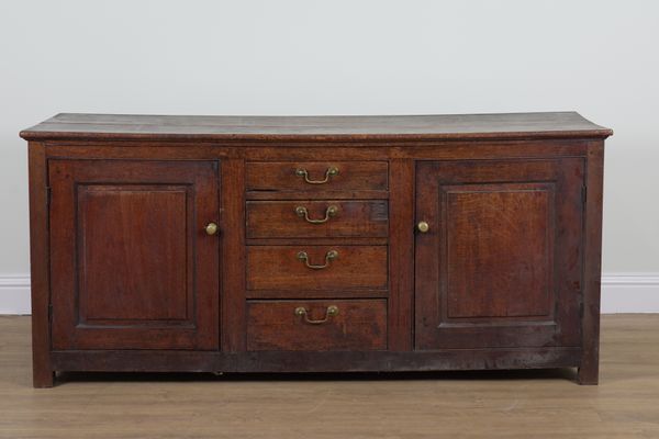 AN 18TH CENTURY OAK DRESSER BASE