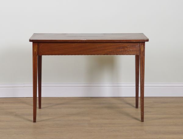 A GEORGE III INLAID MAHOGANY CONSOLE TABLE