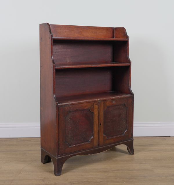 A 19TH CENTURY MAHOGANY WATERFALL BOOKCASE