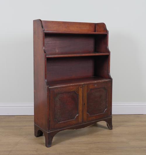 A 19TH CENTURY MAHOGANY WATERFALL BOOKCASE