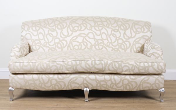 INTERIOR WORKSHOP; A CREAM UPHOLSTERED TWO SEAT SOFA