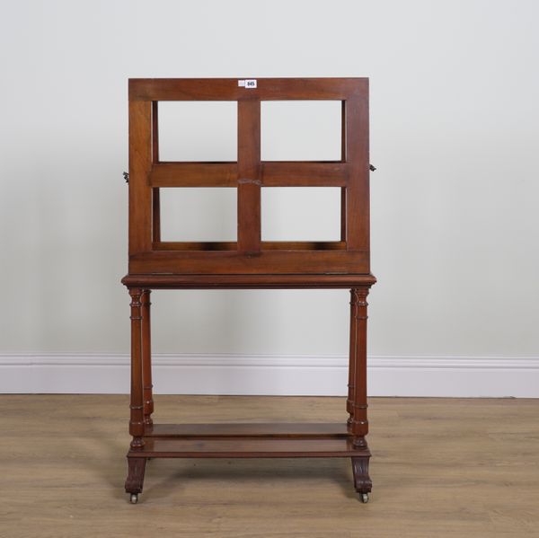 A 19TH CENTURY WALNUT FOLIO STAND