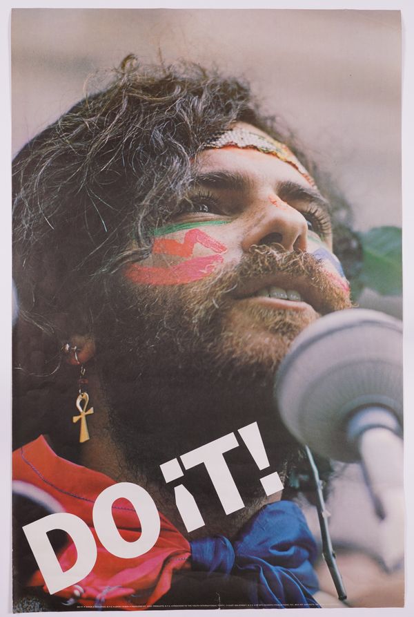 A GROUP OF VARIOUS POLITICAL ACTIVIST POSTERS AND OTHERS INCLUDING JERRY RUBIN, ZIG ZAG ‘BIG BROTHER OF US ALL’ (QTY)