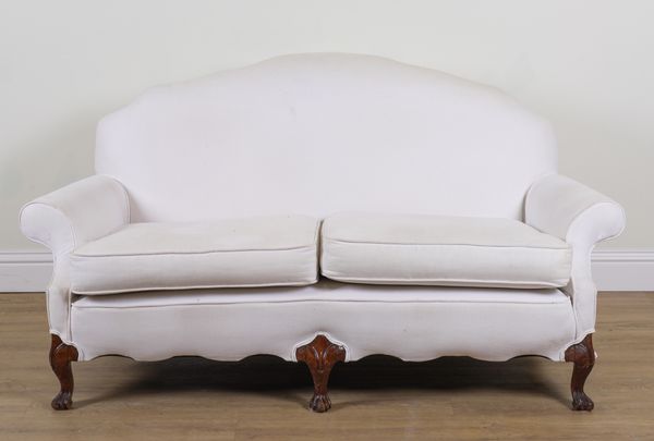 A GEORGE I STYLE HUMP BACK SOFA