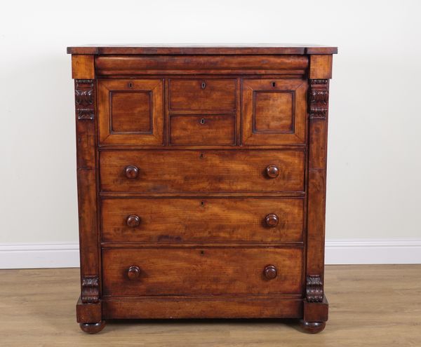 A 19TH CENTURY SCOTTISH MAHOGANY EIGHT DRAWER CHEST