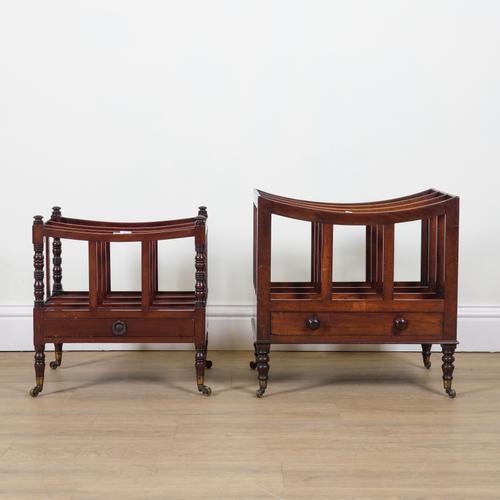 AN EARLY 19TH CENTURY MAHOGANY THREE DIVISION CANTERBURY (2)