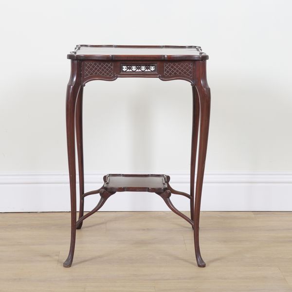 A LATE 19TH CENTURY MAHOGANY SHAPED SQUARE OCCASIONAL TABLE