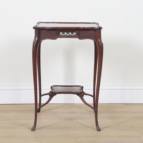 A LATE 19TH CENTURY MAHOGANY SHAPED SQUARE OCCASIONAL TABLE