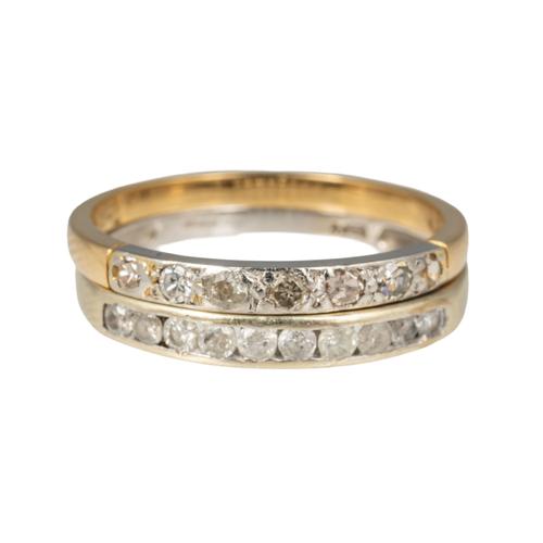 TWO DIAMOND HALF ETERNITY RINGS (2)