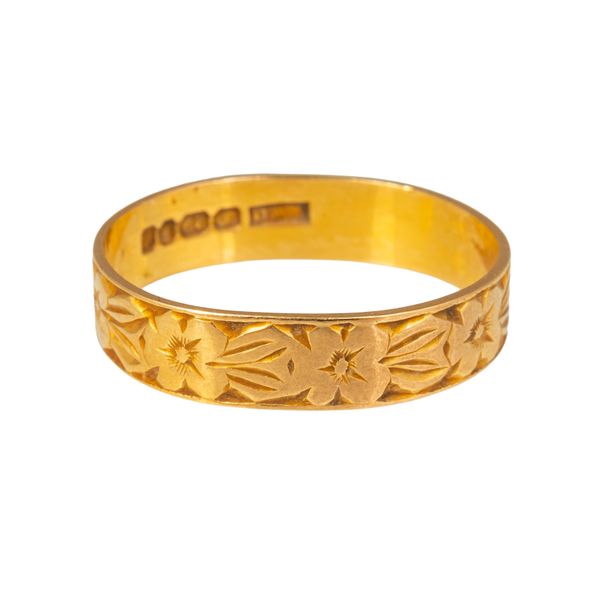 A 22CT GOLD WEDDING RING