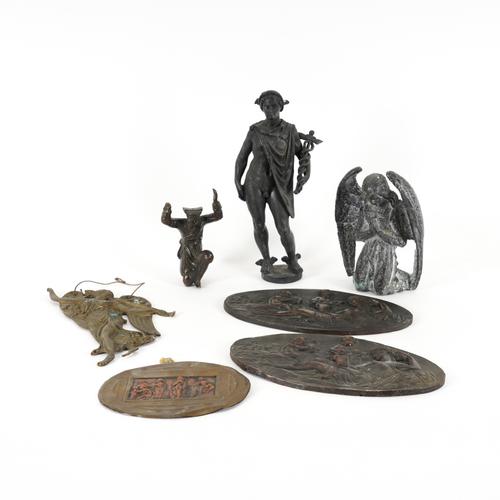 A BLACK RESIN MODEL OF MERCURY AFTER THE ANTIQUE (7)