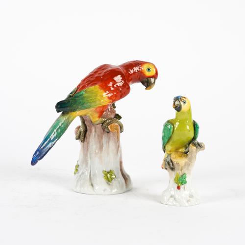 A DRESDEN PORCELAIN PARROT (2)