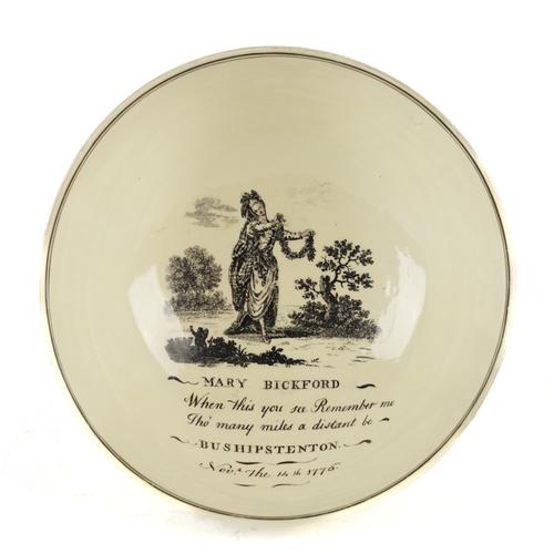 A DOCUMENTARY CREAMWARE BOWL