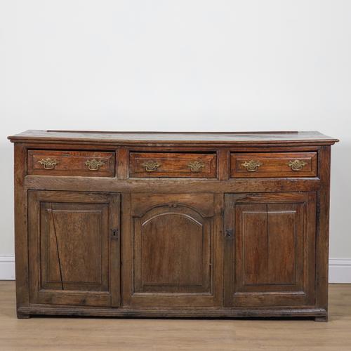 AN 18TH CENTURY OAK DRESSER BASE