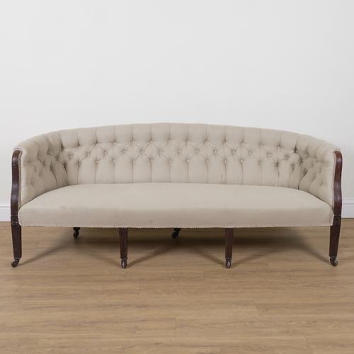 A GEORGE III STYLE TUB BACK SOFA