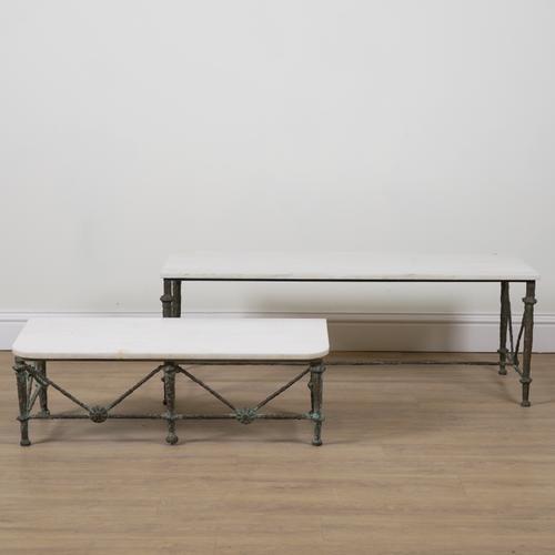 AN ITALIAN MARBLE TOPPED RECTANGULAR COFFEE TABLE (2)
