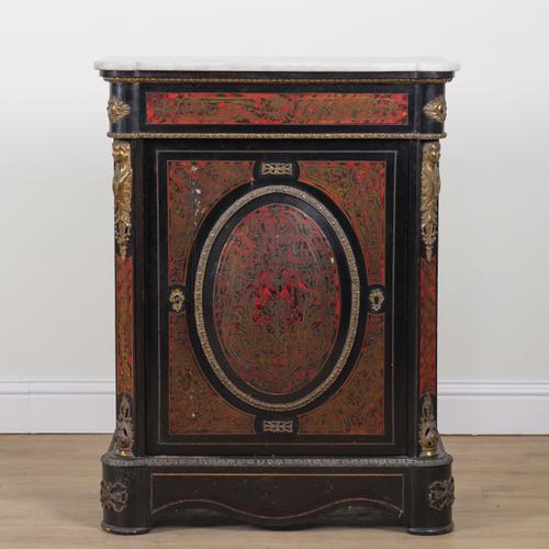 A 19TH CENTURY FRENCH GILT METAL MOUNTED BOULLE WORK SIDE CABINET
