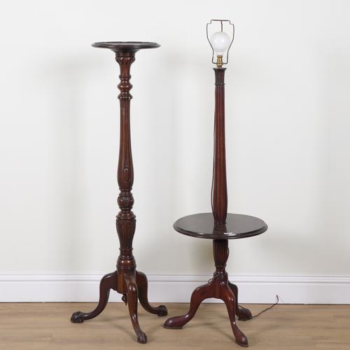 A VICTORIAN STYLE MAHOGANY JARDINIERE STAND (2)
