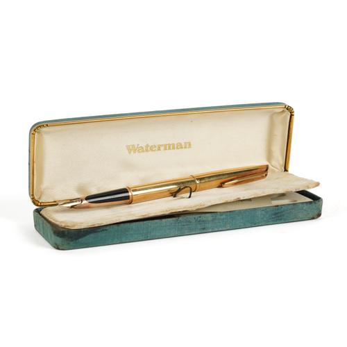 A GOLD PLATED WATERMAN FOUNTAIN PEN