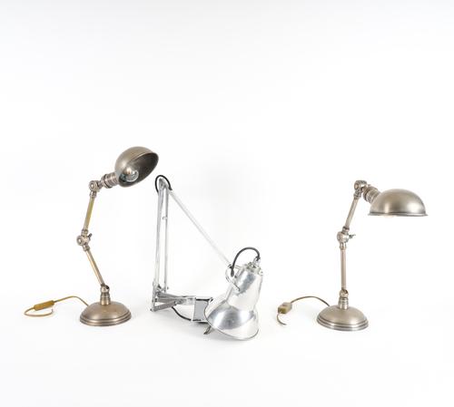HERBERT TERRY: A CHROME PLATED ANGLEPOISE WALL / DESK LAMP (3)