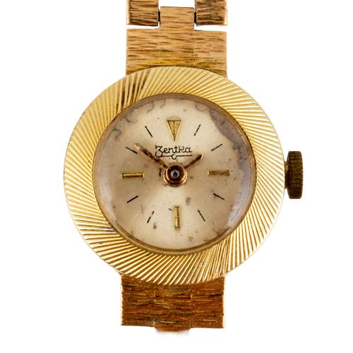 A ZENTRA GOLD LADY'S BRACELET WRISTWATCH