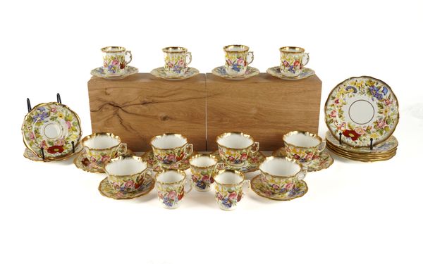 A HAMMERSLEY & CO. `QUEEN ANNE' PATTERN COMPOSITE PART TEA AND COFFEE SERVICE (30)