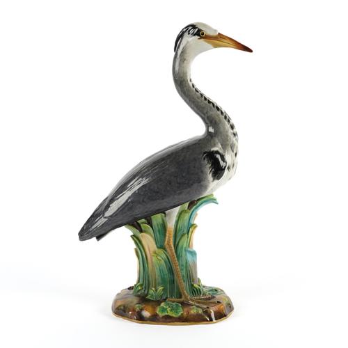 A LARGE MEISSEN MODEL OF A GREY HERON