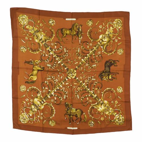 A HERMES 'PARC ROYAL' SILK SCARF