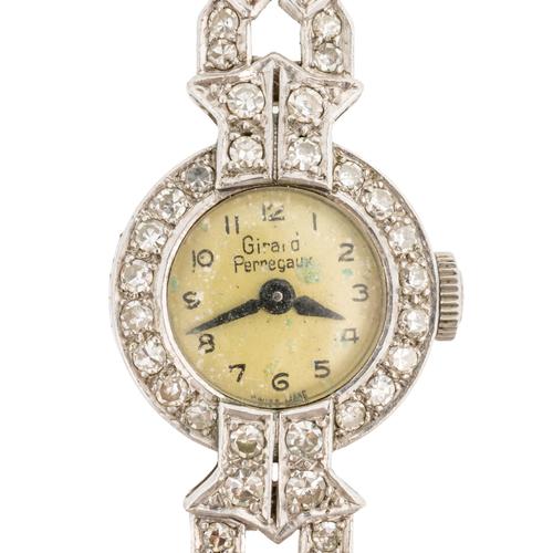 A GIRARD PERREGAUX DIAMOND SET LADY'S DRESS WRISTWATCH