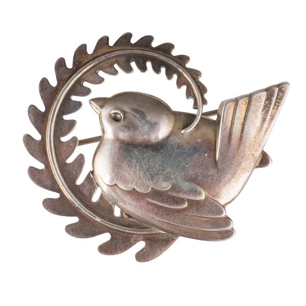 A SILVER GEORG JENSEN 309 BROOCH